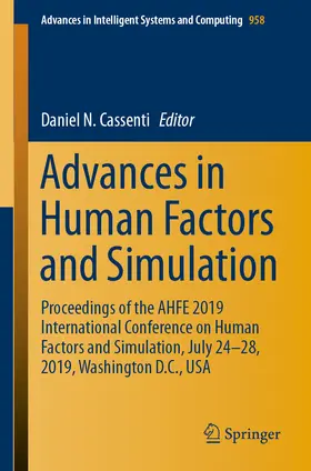 Cassenti |  Advances in Human Factors and Simulation | eBook | Sack Fachmedien
