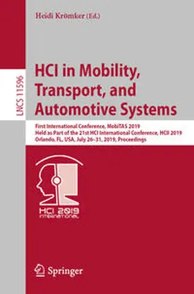 Krömker | HCI in Mobility, Transport, and Automotive Systems | E-Book | sack.de