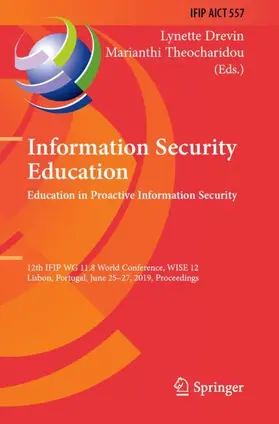 Theocharidou / Drevin |  Information Security Education. Education in Proactive Information Security | Buch |  Sack Fachmedien