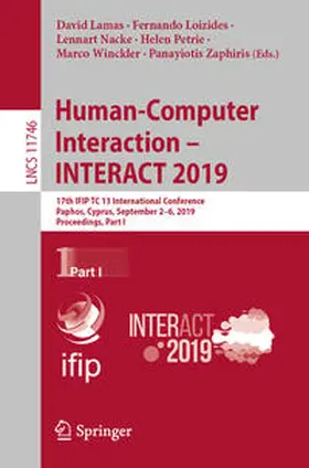 Lamas / Loizides / Nacke | Human-Computer Interaction – INTERACT 2019 | E-Book | sack.de
