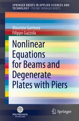 Garrione / Gazzola | Nonlinear Equations for Beams and Degenerate Plates with Piers | E-Book | sack.de