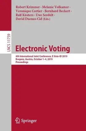 Krimmer / Volkamer / Cortier |  Electronic Voting | Buch |  Sack Fachmedien