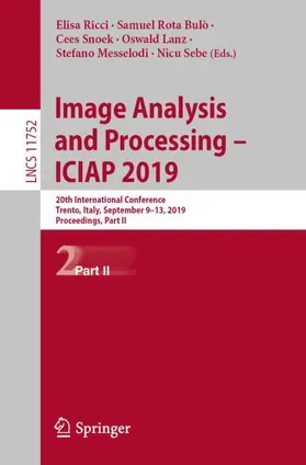 Ricci / Rota Bulò / Sebe |  Image Analysis and Processing - ICIAP 2019 | Buch |  Sack Fachmedien