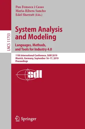 Fonseca i Casas / Sancho / Sherratt |  System Analysis and Modeling. Languages, Methods, and Tools for Industry 4.0 | Buch |  Sack Fachmedien
