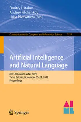 Ustalov / Filchenkov / Pivovarova |  Artificial Intelligence and Natural Language | eBook | Sack Fachmedien