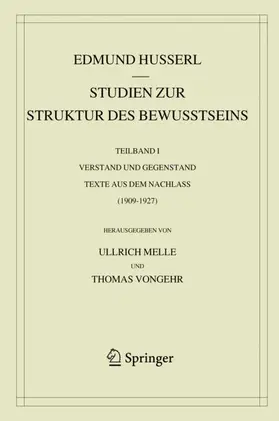 Husserl / Melle / Vongehr |  Studien zur Struktur des Bewusstseins | Buch |  Sack Fachmedien