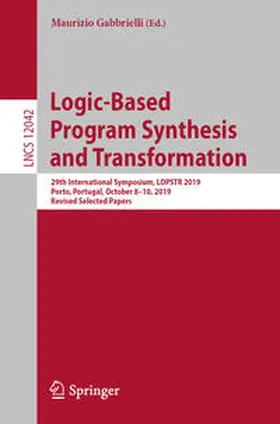Gabbrielli |  Logic-Based Program Synthesis and Transformation | eBook | Sack Fachmedien