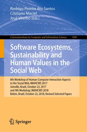 Santos / Maciel / Viterbo |  Software Ecosystems, Sustainability and Human Values in the Social Web | Buch |  Sack Fachmedien