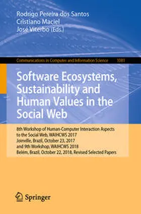 Santos / Maciel / Viterbo | Software Ecosystems, Sustainability and Human Values in the Social Web | E-Book | www2.sack.de