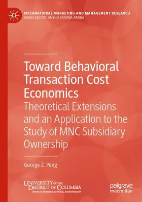 Peng |  Toward Behavioral Transaction Cost Economics | Buch |  Sack Fachmedien