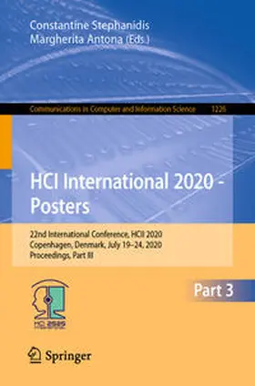 Stephanidis / Antona | HCI International 2020 - Posters | E-Book | sack.de