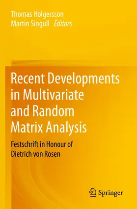 Holgersson / Singull | Recent Developments in Multivariate and Random Matrix Analysis | Buch | 978-3-030-56775-0 | www2.sack.de