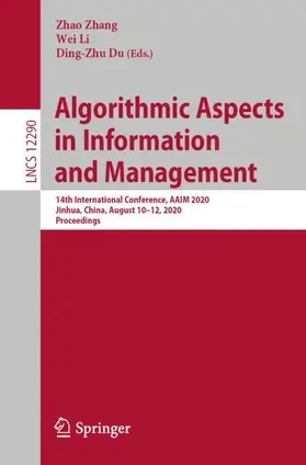Zhang / Du / Li | Algorithmic Aspects in Information and Management | Buch | 978-3-030-57601-1 | sack.de
