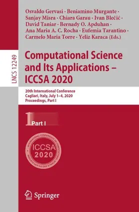 Gervasi / Torre / Murgante |  Computational Science and Its Applications - ICCSA 2020 | Buch |  Sack Fachmedien
