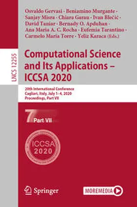 Gervasi / Murgante / Torre | Computational Science and Its Applications – ICCSA 2020 | E-Book | sack.de