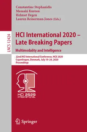 Stephanidis / Kurosu / Degen |  HCI International 2020 - Late Breaking Papers: Multimodality and Intelligence | eBook | Sack Fachmedien