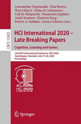 Stephanidis / Fidopiastis / Harris |  HCI International 2020 - Late Breaking Papers: Cognition, Learning and Games | Buch |  Sack Fachmedien