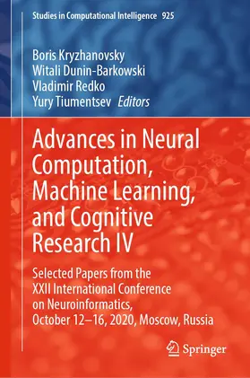 Kryzhanovsky / Tiumentsev / Dunin-Barkowski |  Advances in Neural Computation, Machine Learning, and Cognitive Research IV | Buch |  Sack Fachmedien
