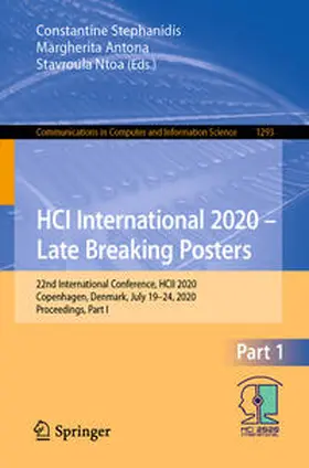 Stephanidis / Antona / Ntoa | HCI International 2020 – Late Breaking Posters | E-Book | sack.de