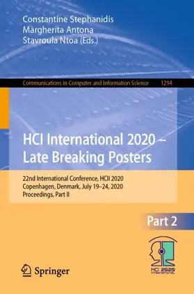 Stephanidis / Ntoa / Antona |  HCI International 2020 - Late Breaking Posters | Buch |  Sack Fachmedien