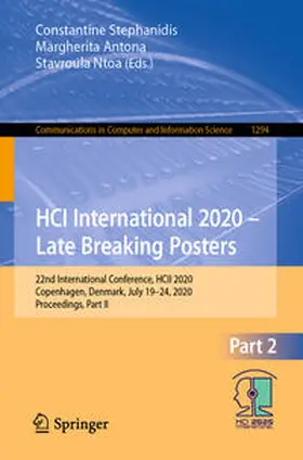 Stephanidis / Antona / Ntoa | HCI International 2020 – Late Breaking Posters | E-Book | sack.de