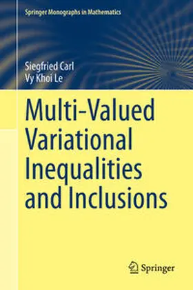Carl / Le | Multi-Valued Variational Inequalities and Inclusions | E-Book | sack.de