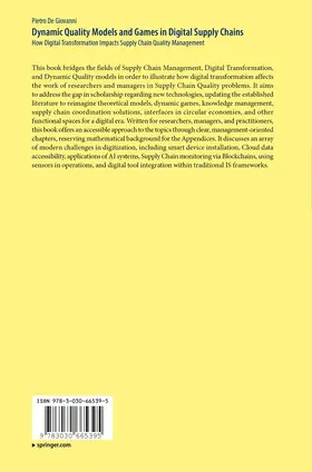 De Giovanni |  Dynamic Quality Models and Games in Digital Supply Chains | Buch |  Sack Fachmedien