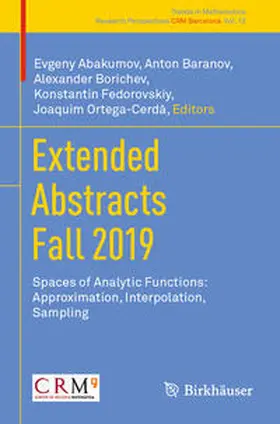 Abakumov / Baranov / Borichev | Extended Abstracts Fall 2019 | E-Book | sack.de