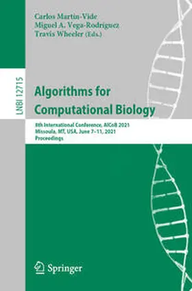 Martín-Vide / Vega-Rodríguez / Wheeler |  Algorithms for Computational Biology | eBook | Sack Fachmedien