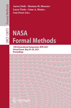 Dutle / Moscato / Perez |  NASA Formal Methods | Buch |  Sack Fachmedien