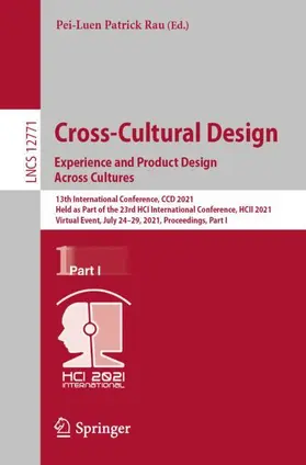 Rau | Cross-Cultural Design. Experience and Product Design Across Cultures | Buch | 978-3-030-77073-0 | sack.de