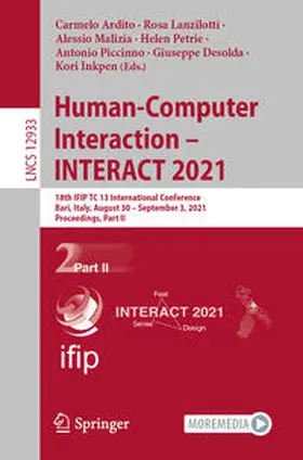 Ardito / Lanzilotti / Malizia | Human-Computer Interaction – INTERACT 2021 | E-Book | sack.de