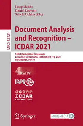 Lladós / Lopresti / Uchida |  Document Analysis and Recognition – ICDAR 2021 | eBook | Sack Fachmedien