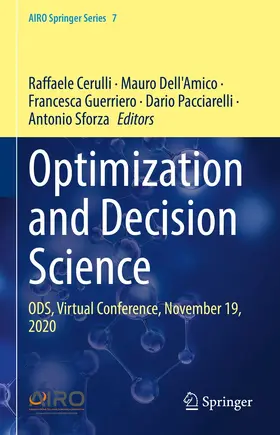 Cerulli / Dell'Amico / Guerriero |  Optimization and Decision Science | eBook | Sack Fachmedien