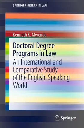 Mwenda |  Doctoral Degree Programs in Law | eBook | Sack Fachmedien