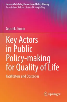 Tonon |  Key Actors in Public Policy-making for Quality of Life | Buch |  Sack Fachmedien