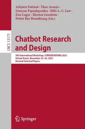 Følstad / Araujo / Papadopoulos |  Chatbot Research and Design | Buch |  Sack Fachmedien