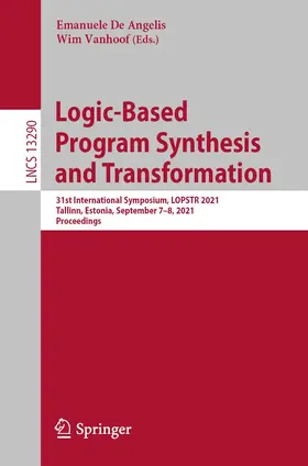 De Angelis / Vanhoof |  Logic-Based Program Synthesis and Transformation | Buch |  Sack Fachmedien