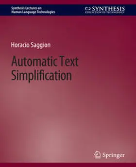 Saggion | Automatic Text Simplification | E-Book | sack.de