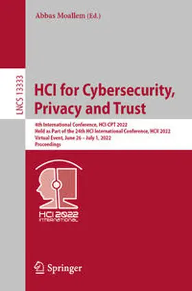 Moallem |  HCI for Cybersecurity, Privacy and Trust | eBook | Sack Fachmedien