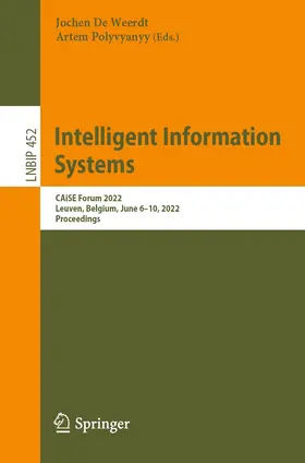 De Weerdt / Polyvyanyy |  Intelligent Information Systems | Buch |  Sack Fachmedien