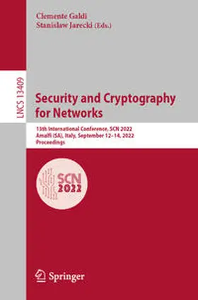 Galdi / Jarecki | Security and Cryptography for Networks | E-Book | sack.de