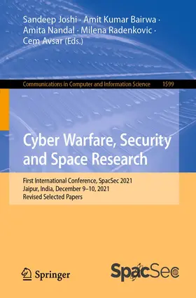 Joshi / Bairwa / Avsar |  Cyber Warfare, Security and Space Research | Buch |  Sack Fachmedien