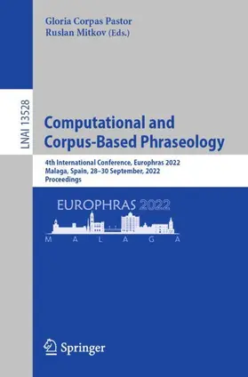 Corpas Pastor / Mitkov |  Computational and Corpus-Based Phraseology | Buch |  Sack Fachmedien