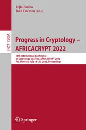 Batina / Daemen | Progress in Cryptology - AFRICACRYPT 2022 | E-Book | www2.sack.de