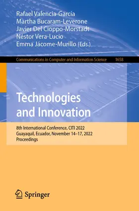Valencia-García / Bucaram-Leverone / Del Cioppo-Morstadt |  Technologies and Innovation | Buch |  Sack Fachmedien
