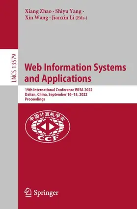 Zhao / Yang / Wang |  Web Information Systems and Applications | Buch |  Sack Fachmedien