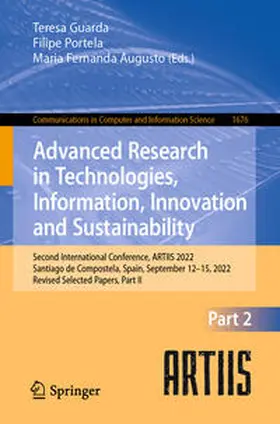 Guarda / Portela / Augusto |  Advanced Research in Technologies, Information, Innovation and Sustainability | eBook | Sack Fachmedien
