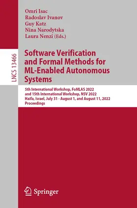 Isac / Ivanov / Katz |  Software Verification and Formal Methods for ML-Enabled Autonomous Systems | Buch |  Sack Fachmedien