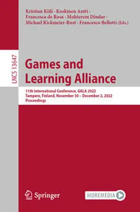 Kiili / Antti / de Rosa |  Games and Learning Alliance | eBook | Sack Fachmedien
